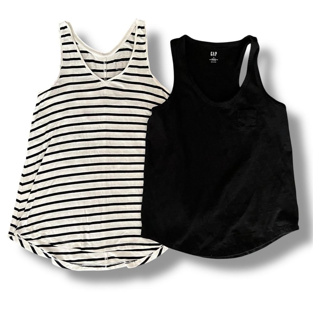 Gap Cotton Tanktop + Merona Sleeveless V-Neck Stretch Tunic Top Bundle Size XS